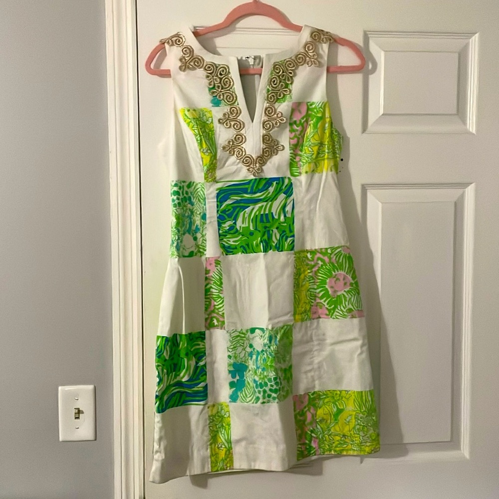 Lilly Pastel Patchwork Shift Dress - image 1